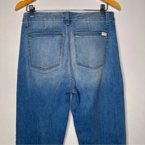 Jen7 by 7 for All Mankind La Quinta Tailorless High-Rise Flared Trouser Jeans - Picture 8 of 13